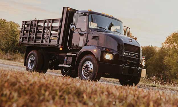 Black Medium Duty Mack Truck Elite Landscape